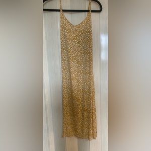Roxy leopard print burnt yellow dress